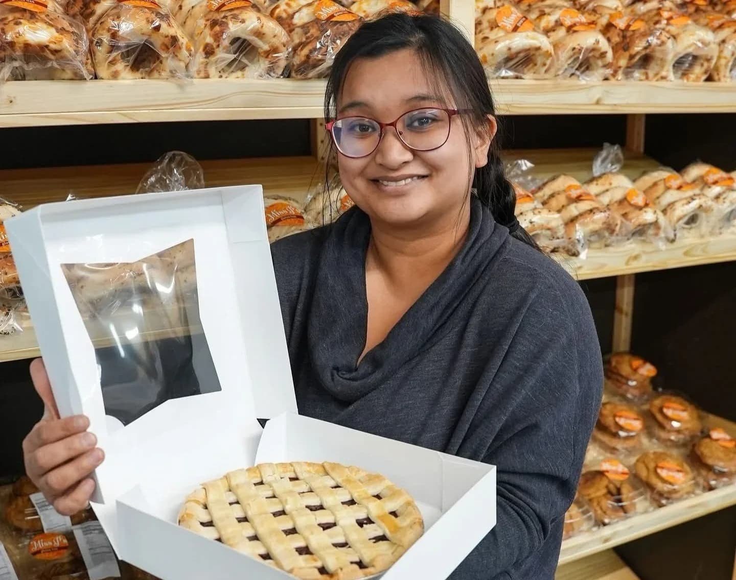 A bakery vendor at the market